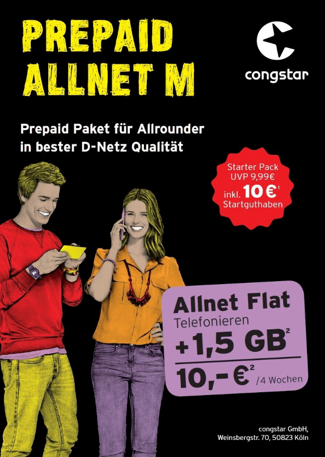 Congstar Allnet M - Power Shop Sim